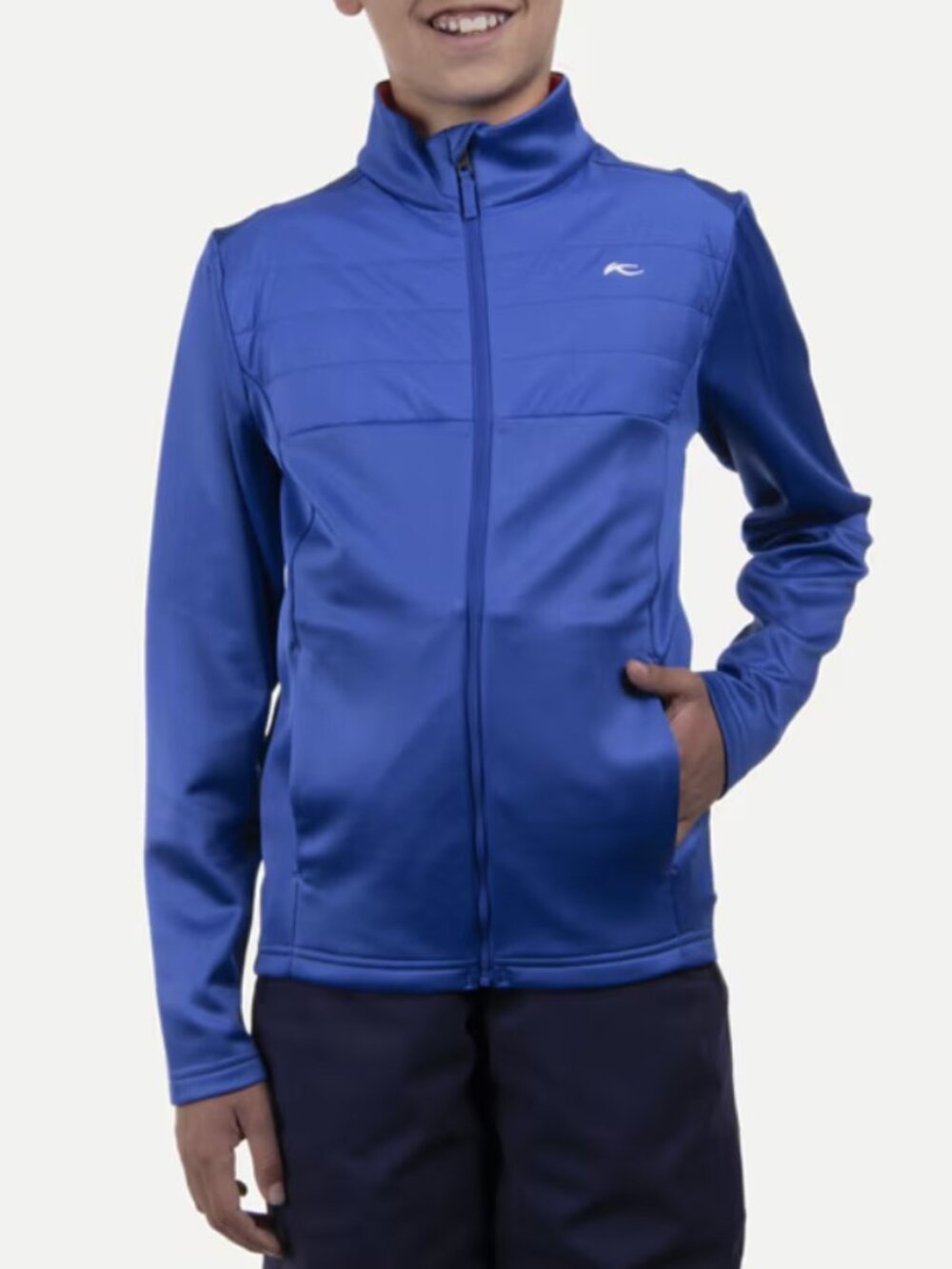 KJUS Boys' Andri Midlayer Zip Up Jacket Blue Outdoor Gorpcore 14-16 Years XXL